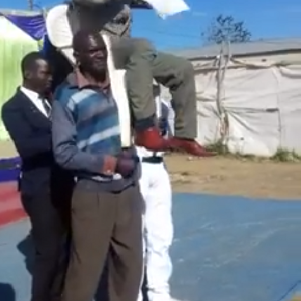 Video of the day Pastor carried on a chair as he preaches